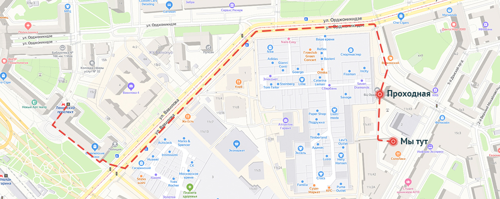 Карта проезда